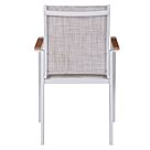 ΠΟΛΥΘΡΟΝΑ ΑΛΟΥΜΙΝΙΟΥ ΛΕΥΚΗ ΜΕ ΓΚΡΙ TEXTILENE & POLYWOOD 56x57x90Υ εκ.