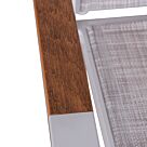ΠΟΛΥΘΡΟΝΑ ΑΛΟΥΜΙΝΙΟΥ ΛΕΥΚΗ ΜΕ ΓΚΡΙ TEXTILENE & POLYWOOD 56x57x90Υ εκ.