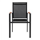 ΠΟΛΥΘΡΟΝΑ ΑΛΟΥΜΙΝΙΟΥ ΓΚΡΙ ΜΕ TEΧ/NE ΜΑΥΡΟ & POLYWOOD 55x60x90Υεκ.