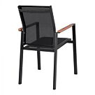 ΠΟΛΥΘΡΟΝΑ ΑΛΟΥΜΙΝΙΟΥ ΓΚΡΙ ΜΕ TEΧ/NE ΜΑΥΡΟ & POLYWOOD 55x60x90Υεκ.