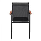 ΠΟΛΥΘΡΟΝΑ ΑΛΟΥΜΙΝΙΟΥ ΓΚΡΙ ΜΕ TEΧ/NE ΜΑΥΡΟ & POLYWOOD 55x60x90Υεκ.