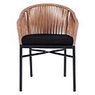 ΠΟΛΥΘΡΟΝΑ ΑΛΟΥΜΙΝΙΟΥ ΑΝΘΡΑΚΙ ΜΕ ΜΠΕΖ WICKER 57x58x77Υ εκ.