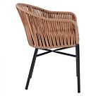 ΠΟΛΥΘΡΟΝΑ ΑΛΟΥΜΙΝΙΟΥ ΑΝΘΡΑΚΙ ΜΕ ΜΠΕΖ WICKER 57x58x77Υ εκ.
