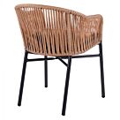 ΠΟΛΥΘΡΟΝΑ ΑΛΟΥΜΙΝΙΟΥ ΑΝΘΡΑΚΙ ΜΕ ΜΠΕΖ WICKER 57x58x77Υ εκ.
