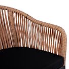 ΠΟΛΥΘΡΟΝΑ ΑΛΟΥΜΙΝΙΟΥ ΑΝΘΡΑΚΙ ΜΕ ΜΠΕΖ WICKER 57x58x77Υ εκ.