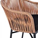 ΠΟΛΥΘΡΟΝΑ ΑΛΟΥΜΙΝΙΟΥ ΑΝΘΡΑΚΙ ΜΕ ΜΠΕΖ WICKER 57x58x77Υ εκ.