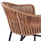ΠΟΛΥΘΡΟΝΑ ΑΛΟΥΜΙΝΙΟΥ ΑΝΘΡΑΚΙ ΜΕ ΜΠΕΖ WICKER 57x58x77Υ εκ.