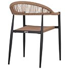 ΠΟΛΥΘΡΟΝΑ ΑΛΟΥΜΙΝΙΟΥ ΑΝΘΡΑΚΙ PΕ RATTAN ΜΠΕΖ 55.5x58.5x78 εκ.