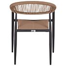 ΠΟΛΥΘΡΟΝΑ ΑΛΟΥΜΙΝΙΟΥ ΑΝΘΡΑΚΙ PΕ RATTAN ΜΠΕΖ 55.5x58.5x78 εκ.