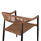 ΠΟΛΥΘΡΟΝΑ ΑΛΟΥΜΙΝΙΟΥ ΜΑΥΡΗ PΕ RATTAN ΚΑΦΕ 56x60x78 εκ.
