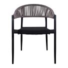 ΠΟΛΥΘΡΟΝΑ ΑΛΟΥΜΙΝΙΟΥ ΓΚΡΙ ΜΕ ROUND WICKER ΑΝΟΙΧΤΟ ΓΚΡΙ 56x55x76Υεκ.