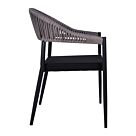 ΠΟΛΥΘΡΟΝΑ ΑΛΟΥΜΙΝΙΟΥ ΓΚΡΙ ΜΕ ROUND WICKER ΑΝΟΙΧΤΟ ΓΚΡΙ 56x55x76Υεκ.