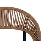 ΠΟΛΥΘΡΟΝΑ ΑΛΟΥΜΙΝΙΟΥ ΓΚΡΙ ΜΕ ROUND WICKER ΜΠΕΖ ΚΑΦΕ 56x55x76Υεκ.