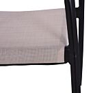 ΠΟΛΥΘΡΟΝΑ ΑΛΟΥΜΙΝΙΟΥ ΓΚΡΙ ΜΕ ROUND WICKER ΜΠΕΖ ΚΑΦΕ 56x55x76Υεκ.