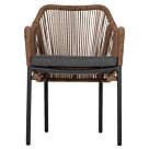 ΠΟΛΥΘΡΟΝΑ ΑΛΟΥΜΙΝΙΟΥ ΓΚΡΙ ΜΕ ΣΧΟΙΝΙ WICKER PE 56x66x79Yεκ. 