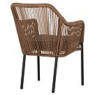 ΠΟΛΥΘΡΟΝΑ ΑΛΟΥΜΙΝΙΟΥ ΓΚΡΙ ΜΕ ΣΧΟΙΝΙ WICKER PE 56x66x79Yεκ. 