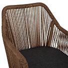 ΠΟΛΥΘΡΟΝΑ ΑΛΟΥΜΙΝΙΟΥ ΓΚΡΙ ΜΕ ΣΧΟΙΝΙ WICKER PE 56x66x79Yεκ. 