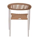 ΠΟΛΥΘΡΟΝΑ ΑΛΟΥΜΙΝΙΟΥ ΛΕΥΚΗ PΕ RATTAN ΜΠΕΖ 56x60x78 εκ.