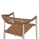 ΠΟΛΥΘΡΟΝΑ ΑΛΟΥΜΙΝΙΟΥ ΛΕΥΚΗ PΕ RATTAN ΜΠΕΖ 56x60x78 εκ.