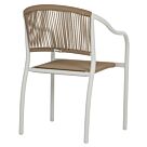 ΠΟΛΥΘΡΟΝΑ ΑΛΟΥΜΙΝΙΟΥ ΛΕΥΚΟ ΜΕ PE RATTAN WICKER 57x63x80Yεκ.