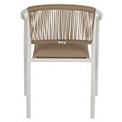 ΠΟΛΥΘΡΟΝΑ ΑΛΟΥΜΙΝΙΟΥ ΛΕΥΚΟ ΜΕ PE RATTAN WICKER 57x63x80Yεκ.
