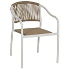 ΠΟΛΥΘΡΟΝΑ ΑΛΟΥΜΙΝΙΟΥ ΛΕΥΚΟ ΜΕ PE RATTAN WICKER 57x63x80Yεκ.