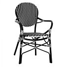 ΠΟΛΥΘΡΟΝΑ ΑΛΟΥΜΙΝΙΟΥ ΜΕ ΜΑΥΡΟ ΛΕΥΚΟ WICKER 56X63X96Y εκ.
