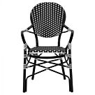ΠΟΛΥΘΡΟΝΑ ΑΛΟΥΜΙΝΙΟΥ ΜΕ ΜΑΥΡΟ ΛΕΥΚΟ WICKER 56X63X96Y εκ.