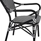 ΠΟΛΥΘΡΟΝΑ ΑΛΟΥΜΙΝΙΟΥ ΜΕ ΜΑΥΡΟ ΛΕΥΚΟ WICKER 56X63X96Y εκ.