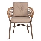 ΠΟΛΥΘΡΟΝΑ ΑΛΟΥΜΙΝΙΟΥ ΜΟΚΑ ΕΠΑΓΓΕΛΜ. RATTAN & ΜΑΞΙΛΑΡΙ ΜΠΕΖ 60x56x84 εκ.