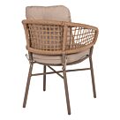 ΠΟΛΥΘΡΟΝΑ ΑΛΟΥΜΙΝΙΟΥ ΜΟΚΑ ΕΠΑΓΓΕΛΜ. RATTAN & ΜΑΞΙΛΑΡΙ ΜΠΕΖ 60x56x84 εκ.