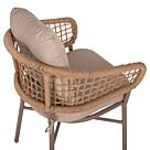 ΠΟΛΥΘΡΟΝΑ ΑΛΟΥΜΙΝΙΟΥ ΜΟΚΑ ΕΠΑΓΓΕΛΜ. RATTAN & ΜΑΞΙΛΑΡΙ ΜΠΕΖ 60x56x84 εκ.