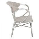 ΠΟΛΥΘΡΟΝΑ ΑΛΟΥΜΙΝΙΟΥ CLAY BAMBOO LOOK ΓΚΡΙ ΠΑΤΙΝΑ ΜΕ TEXTLINE 57x57x83cm