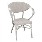 ΠΟΛΥΘΡΟΝΑ ΑΛΟΥΜΙΝΙΟΥ CLAY BAMBOO LOOK ΓΚΡΙ ΠΑΤΙΝΑ ΜΕ TEXTLINE 57x57x83cm