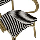 ΠΟΛΥΘΡΟΝΑ BAMBOO LOOK ΜΑΥΡΟ-ΛΕΥΚΟ 59x56x82Yεκ.