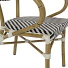 ΠΟΛΥΘΡΟΝΑ BAMBOO LOOK ΜΑΥΡΟ-ΛΕΥΚΟ 59x56x82Yεκ.