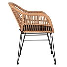 ΠΟΛΥΘΡΟΝΑ ΕΠΑΓΓΕΛΜ. ΜΕΤΑΛΛΙΚΗ RATTAN ΜΠΕΖ & ΜΑΥΡΟ ΜΑΞΙΛΑΡΙ 57x58,5x81 εκ.