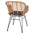 ΠΟΛΥΘΡΟΝΑ ΕΠΑΓΓΕΛΜ. ΜΕΤΑΛΛΙΚΗ RATTAN ΜΠΕΖ & ΜΑΥΡΟ ΜΑΞΙΛΑΡΙ 57x58,5x81 εκ.