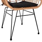 ΠΟΛΥΘΡΟΝΑ ΕΠΑΓΓΕΛΜ. ΜΕΤΑΛΛΙΚΗ RATTAN ΜΠΕΖ & ΜΑΥΡΟ ΜΑΞΙΛΑΡΙ 57x58,5x81 εκ.
