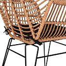 ΠΟΛΥΘΡΟΝΑ ΕΠΑΓΓΕΛΜ. ΜΕΤΑΛΛΙΚΗ RATTAN ΜΠΕΖ & ΜΑΥΡΟ ΜΑΞΙΛΑΡΙ 57x58,5x81 εκ.