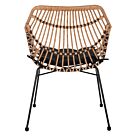ΠΟΛΥΘΡΟΝΑ ΕΠΑΓΓΕΛΜΑΤΙΚΗ ΜΑΥΡΟ ΜΕΤΑΛΛΟ RATTAN ΜΠΕΖ & ΜΑΞΙΛΑΡΙ 58,5x60,5x80 εκ.