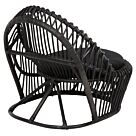 ΠΟΛΥΘΡΟΝΑ ΦΥΣΙΚΟ RATTAN ΜΕ ΜΑΞΙΛΑΡΙ-ΜΑΥΡΟ 80x97x85Υεκ.