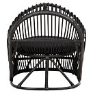 ΠΟΛΥΘΡΟΝΑ ΦΥΣΙΚΟ RATTAN ΜΕ ΜΑΞΙΛΑΡΙ-ΜΑΥΡΟ 80x97x85Υεκ.