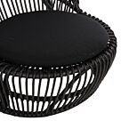 ΠΟΛΥΘΡΟΝΑ ΦΥΣΙΚΟ RATTAN ΜΕ ΜΑΞΙΛΑΡΙ-ΜΑΥΡΟ 80x97x85Υεκ.