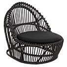 ΠΟΛΥΘΡΟΝΑ ΦΥΣΙΚΟ RATTAN ΜΕ ΜΑΞΙΛΑΡΙ-ΜΑΥΡΟ 80x97x85Υεκ.