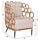 ΠΟΛΥΘΡΟΝΑ FB99341 ΑΠΟ RATTAN-ΜΕΤΑΛΛΟ ΦΥΣΙΚΟ ΧΡΩΜΑ 65x69x86 εκ.