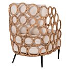 ΠΟΛΥΘΡΟΝΑ FB99341 ΑΠΟ RATTAN-ΜΕΤΑΛΛΟ ΦΥΣΙΚΟ ΧΡΩΜΑ 65x69x86 εκ.