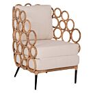 ΠΟΛΥΘΡΟΝΑ FB99341 ΑΠΟ RATTAN-ΜΕΤΑΛΛΟ ΦΥΣΙΚΟ ΧΡΩΜΑ 65x69x86 εκ.