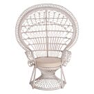 ΠΟΛΥΘΡΟΝΑ RATTAN ΣΕ ΛΕΥΚΟ-ΜΑΞΙΛΑΡΙ ΛΕΥΚΟ 114x72x150Yεκ.