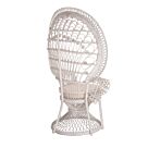 ΠΟΛΥΘΡΟΝΑ RATTAN ΣΕ ΛΕΥΚΟ-ΜΑΞΙΛΑΡΙ ΛΕΥΚΟ 114x72x150Yεκ.